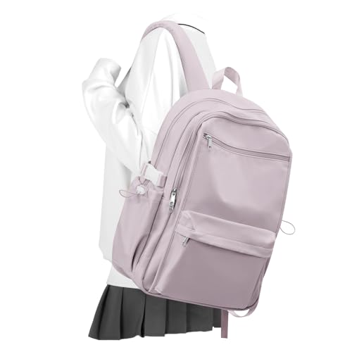 WEPOET Simple School Backpack For WomenLightweight College BackpackHigh School Bag For Teens Boys GirlsCasual daypack Small Travel Backpacks Men Kawaii BookbagPurple - Image 1
