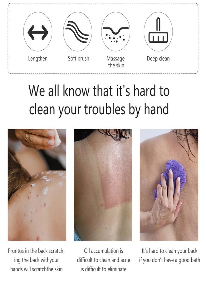 FOMIYES 2pcs Ramie Back Strip Gloves Massage Towels Bath Scrubber for Body Cleaning Scrubber Bath Sponges for Shower Cleaning Towels Deep Clean Body Brush Plant Brown Bath Towel Spa - Image 4