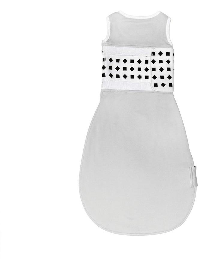 Breathing Wear Sleeping Bag 100% Cotton Baby Sleep Sack Works With Pro Monitor To Track Motion Sensor Free, Real Time Alerts, Size Medium, 6 To 12 Months - Pebble Grey
