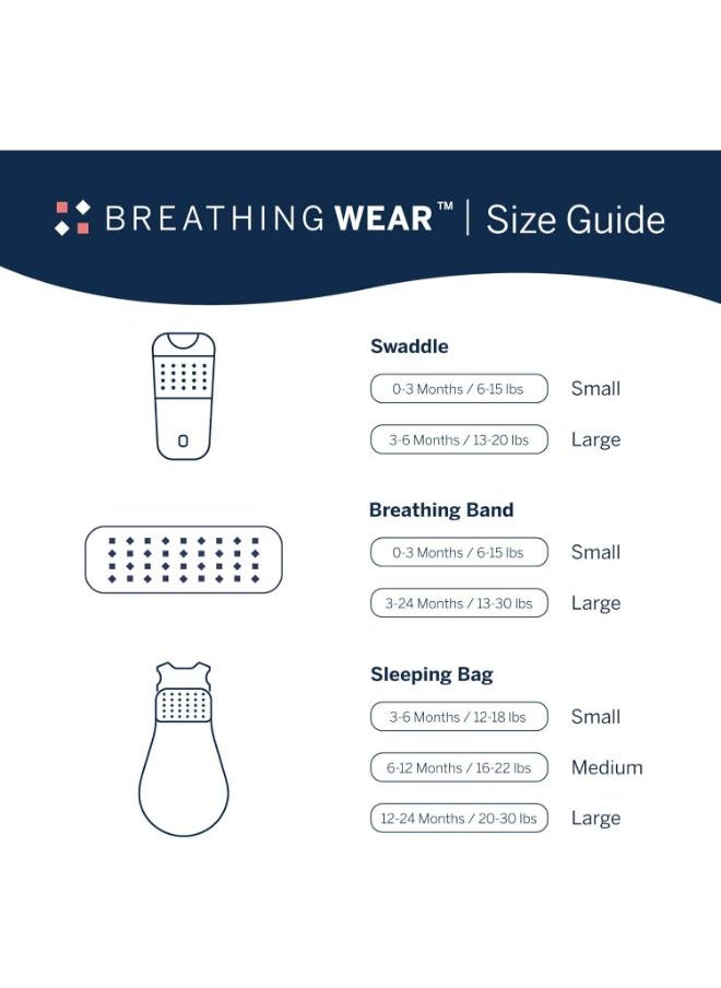 Breathing Wear Sleeping Bag 100% Cotton Baby Sleep Sack Works With Pro Monitor To Track Motion Sensor Free, Real Time Alerts, Size Medium, 6 To 12 Months - Pebble Grey