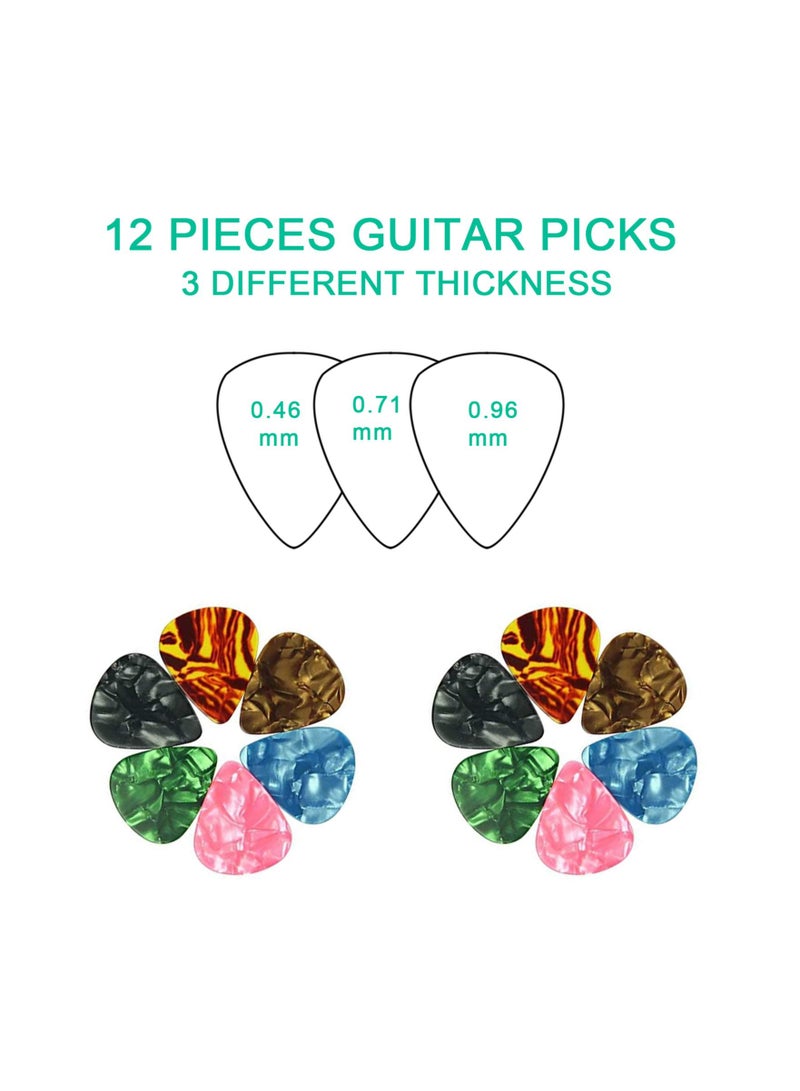 SOLARAE 3PCS Guitar Fretboard Stickers for Guitar Beginners, Guitar Note Learning Stickers Fretboard Note Stickers Guitar Neck Fret Stickers Guitar Note Position Stickers with 12 Pcs Guitar Picks - Image 3