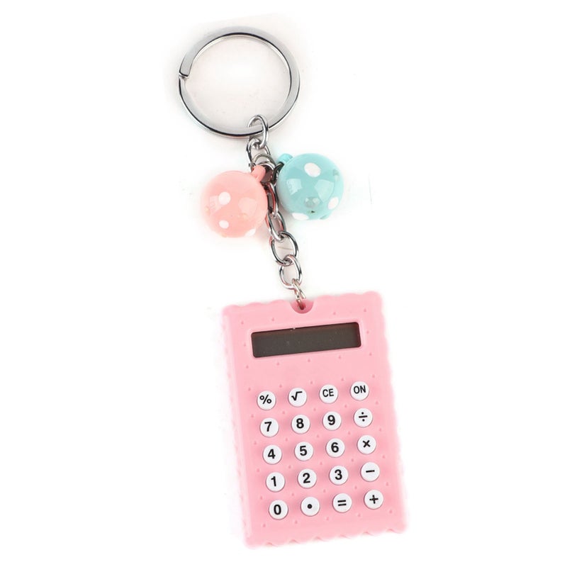 Portable Cute Cookies Style Key Chain Calculator Candy Color Pocket Calculator (Gray Purple) - Image 3