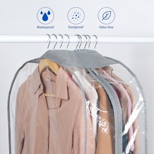 Zilink Breathable Fur Coat Storage Bags 60" Dress Bags for Gowns Long Mink Coat Storage Bag for Hanging Clothes with 10" Gussted Wrinkle Free for Leather Jacket Fur Puffy Dress, Set of 4 - Image 4