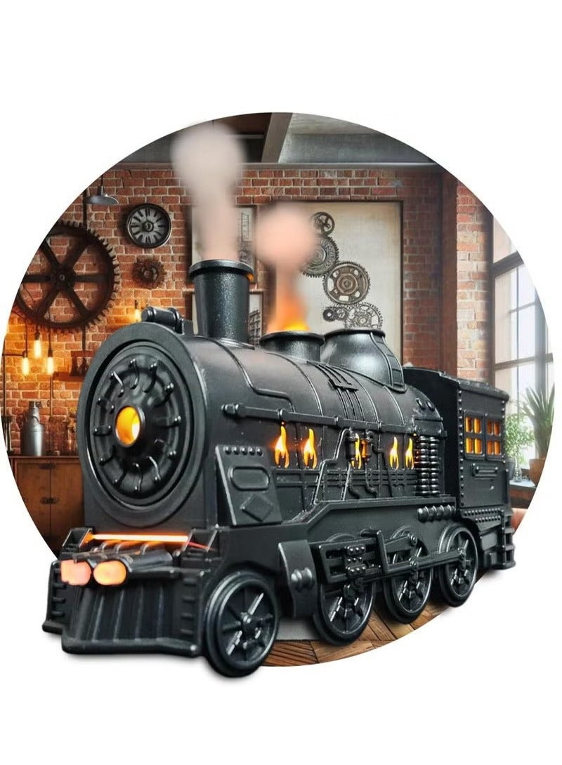 TIGER Train Aroma Humidifier Oil Diffuser 300ml Ultrasonic Cool Mist Diffuser with Waterless Auto Shut-Off, 2 Color Changing LED Lights, Whimsical Design for Home & Office, Stress Relief, Perfect Aromatherapy Gift  - Image 1
