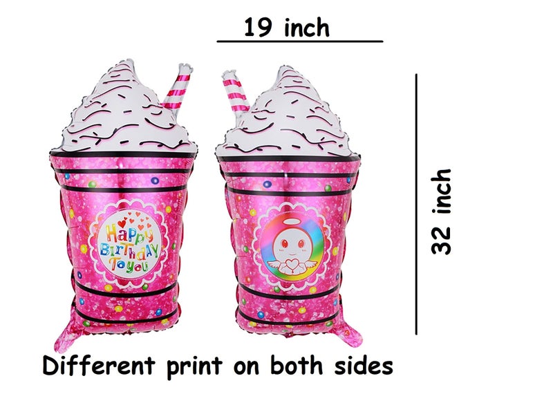 Moira Pack of 7 Ice cream Sweet Theme Foil Balloons Multi Color XL Size For Party Decorations - Image 3
