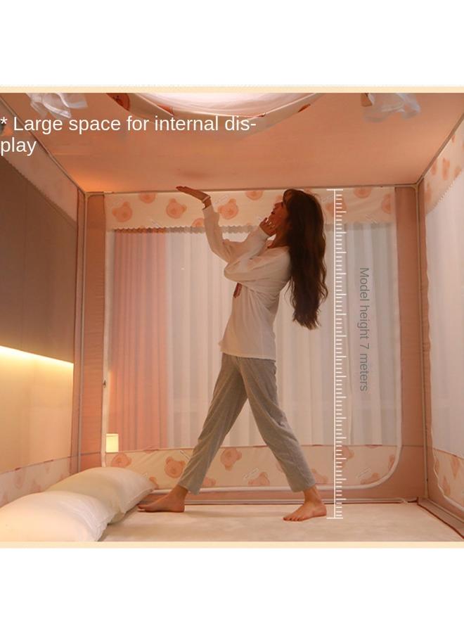 Bluejw Household Mosquito Net High-grade Children's Drop-resistant Mongolian Yurt Sitting-bed Type Internet-famous Anti-mosquito Net Portable Foldable For Clearance - Image 4