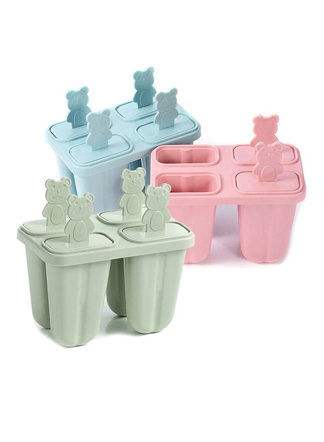 نيبمينينت طقم مكون من 3 قوالب للآيس كريم مزودة بمقابض على شكل دب متعدد الألوان 12.5x15.5x12سنتيمتر - Image 1