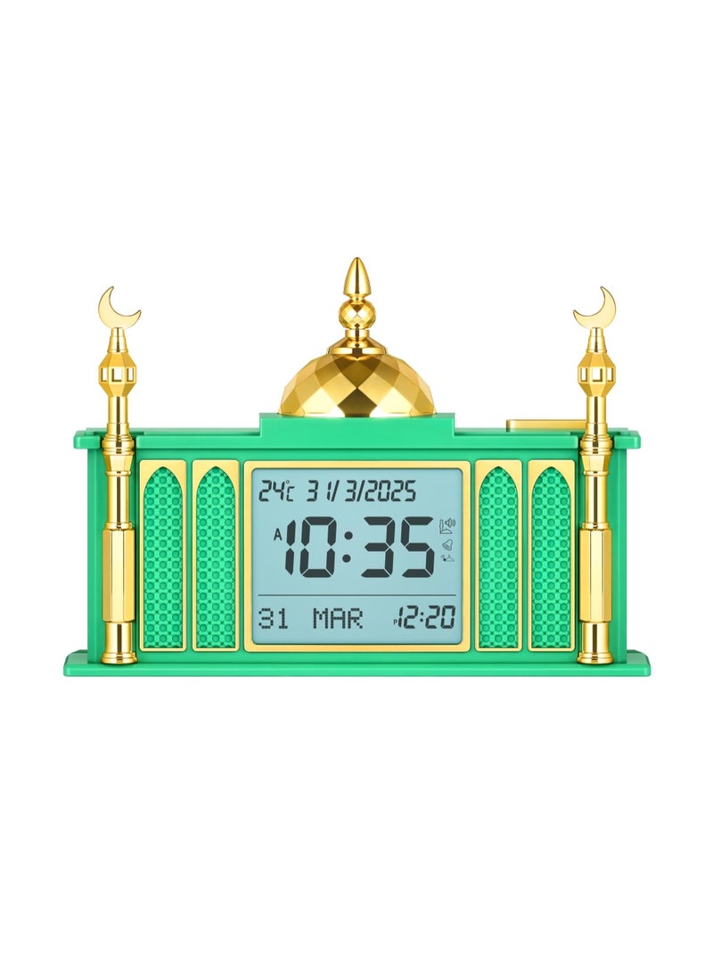 AL-HARAMEEN Digital LED Azan Clock, Islamic Prayer Clock with Azan Alarm Size 22cm x 12cm - Image 1