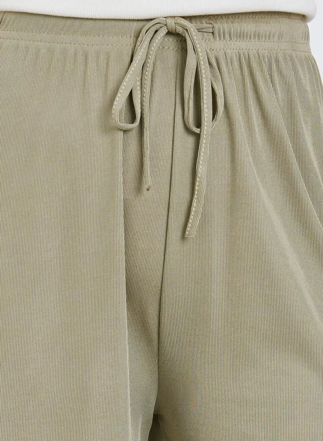 Take Two Take Two Solid Casual Shorts with Drawstring