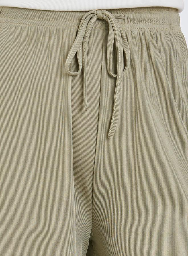 Take Two Styli Solid Casual Shorts with Drawstring - Image 3