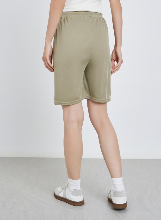 Take Two Styli Solid Casual Shorts with Drawstring - Image 4