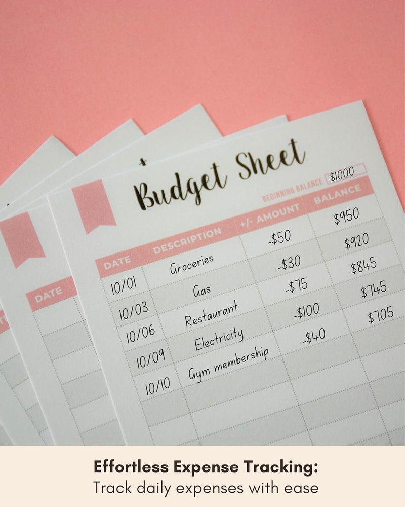Lamare A6 Budget Binder Inserts – Weekly Budget Planner & Expense Tracker Sheets – A6 Planner Inserts for Cash Stuffing & Money Tracker - Image 2