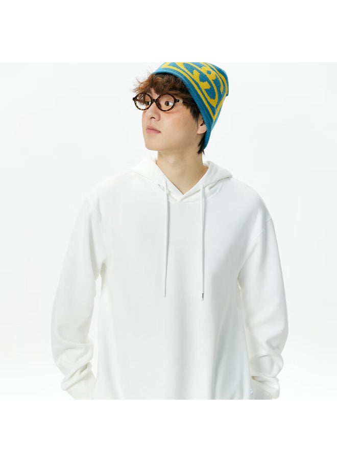 Miniso Miniso Men's Hooded Sweatshirt Heavyweight Loose Autumn And Winter Season Plus Velvet High-end Youth Trend Outerwear Linen Gray 2xl  - Image 3