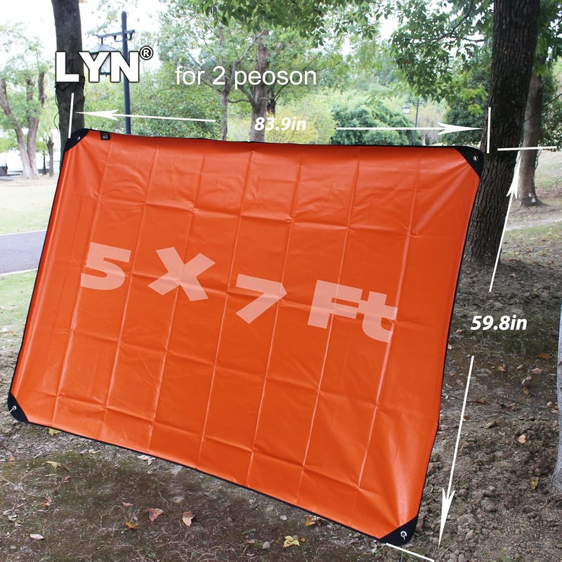 LYN Heavy Duty Emergency Blanket Survival Gear Waterproof Insulated Blanket Emergency Tarp for Camping, Hiking, Bushcraft - Image 2