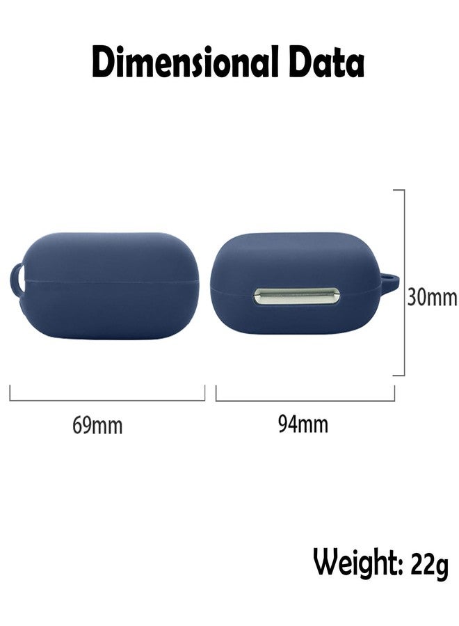 EasyBee [2 Pack] easyBee Case Compatible with Soundcore AeroFit 2 Open-Ear Bluetooth Headphone Charging Cover with 2 Keychain, Soft Liquid Silicone Ultra Thin Shockproof Protective Kit - Black and Blue - Image 4