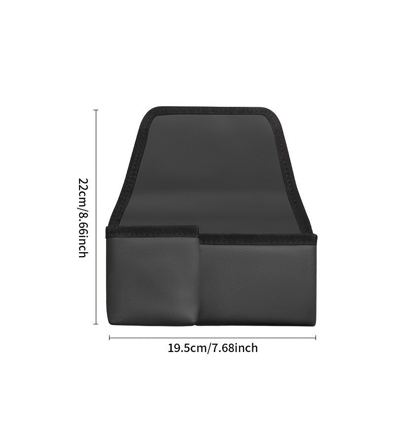 Red Leather Car Storage Box Mobile Phone Key Holder Door Side Organizer - Image 2