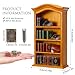 Guiqulai 36 Pcs 112 Scale Miniatures Dollhouse Books and 1 Wooden Bookcase4 Floors Furniture Display Bookshelf Cabinet Mini Assorted BooksDollhouse Decoration Accessories for Home BedroomYellow - Image 4