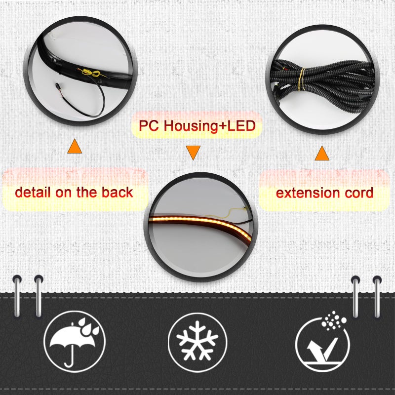BINQIGOO Switchback LED Front Bumper Fog Light Daytime Running Lamp Dynamic Sequential Turn Signal White/Amber For Toyota Highlander 4TH 2021 2022 2023 XSE - Image 3