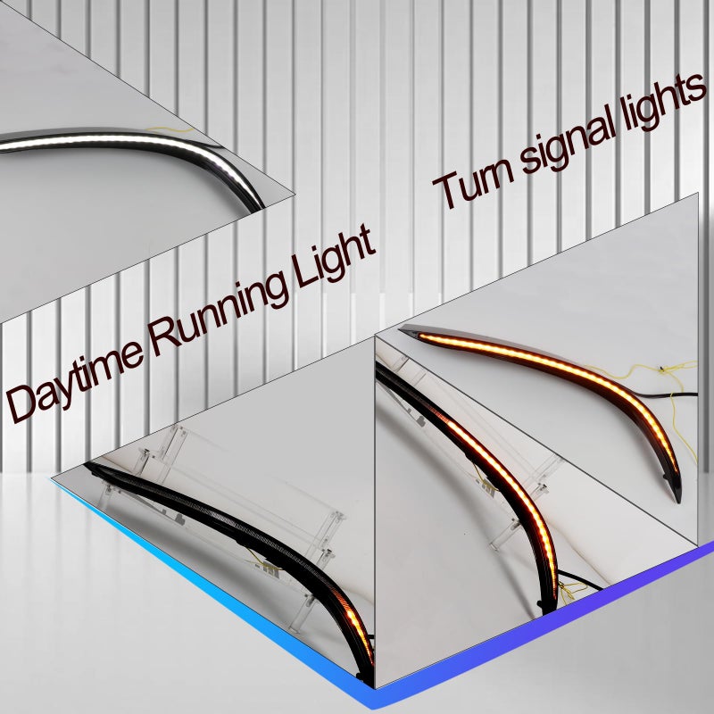 BINQIGOO Switchback LED Front Bumper Fog Light Daytime Running Lamp Dynamic Sequential Turn Signal White/Amber For Toyota Highlander 4TH 2021 2022 2023 XSE - Image 2