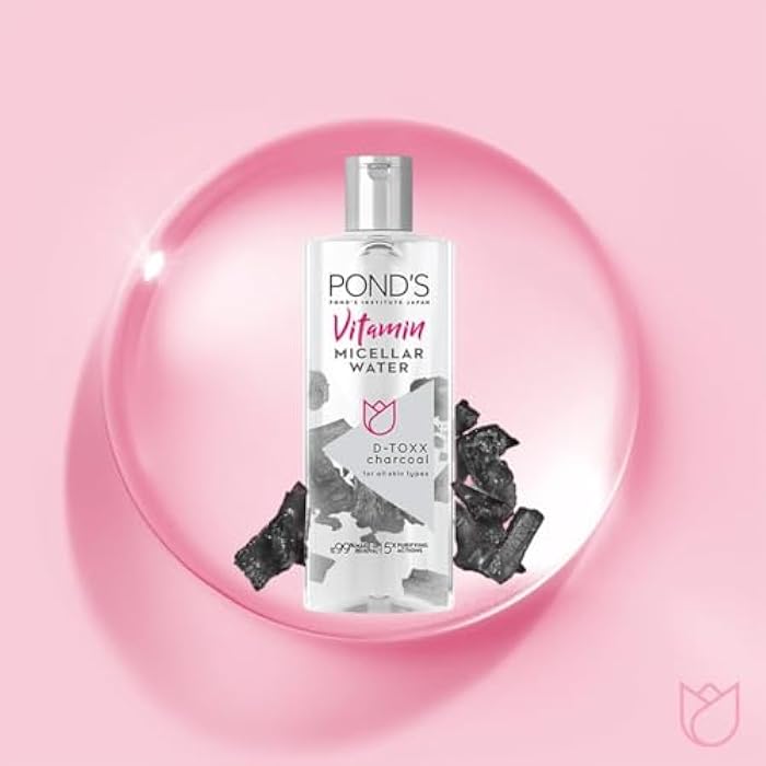 Pond's Vitamin Micellar Water Detoxing Charcoal 400ml 8851932407915 - Image 5