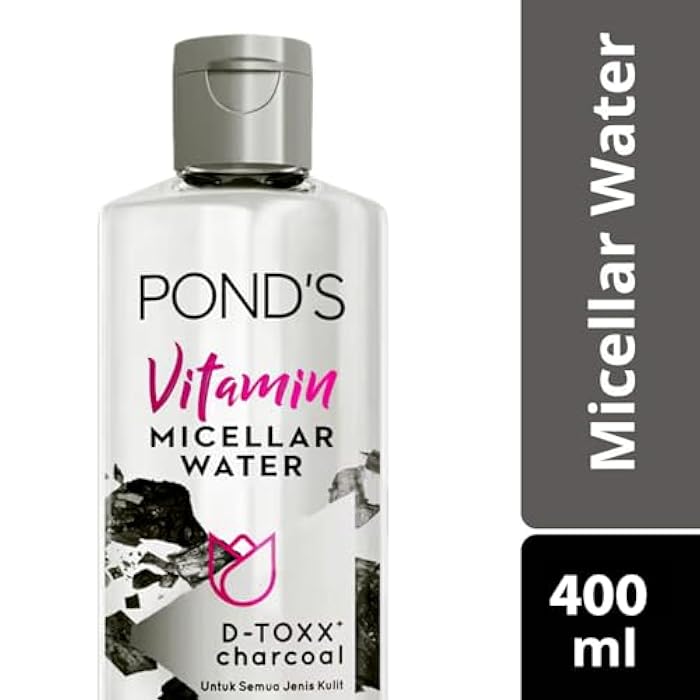 Pond's Vitamin Micellar Water Detoxing Charcoal 400ml 8851932407915 - Image 2
