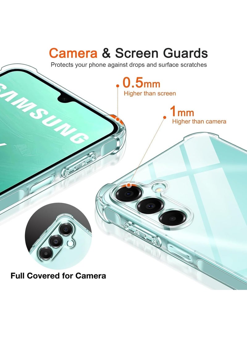 Muzz حافظة سامسونج جالاكسي A17 5G، لحافظة هاتف سامسونج A17 شفافة، زوايا معززة مقاومة للخدش TPU مطاط سيليكون ناعم غطاء شفاف لحماية سامسونج جالاكسي A17 - Image 4