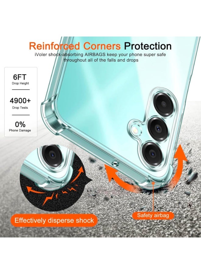 Muzz حافظة سامسونج جالاكسي A17 5G، لحافظة هاتف سامسونج A17 شفافة، زوايا معززة مقاومة للخدش TPU مطاط سيليكون ناعم غطاء شفاف لحماية سامسونج جالاكسي A17 - Image 5