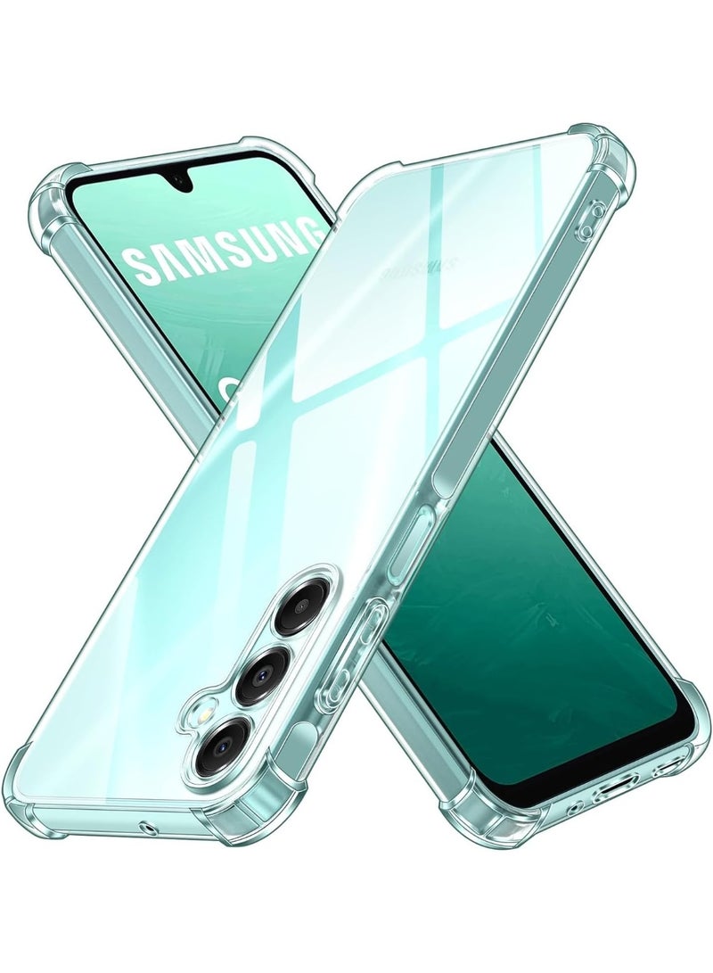 Muzz حافظة سامسونج جالاكسي A17 5G، لحافظة هاتف سامسونج A17 شفافة، زوايا معززة مقاومة للخدش TPU مطاط سيليكون ناعم غطاء شفاف لحماية سامسونج جالاكسي A17 - Image 1