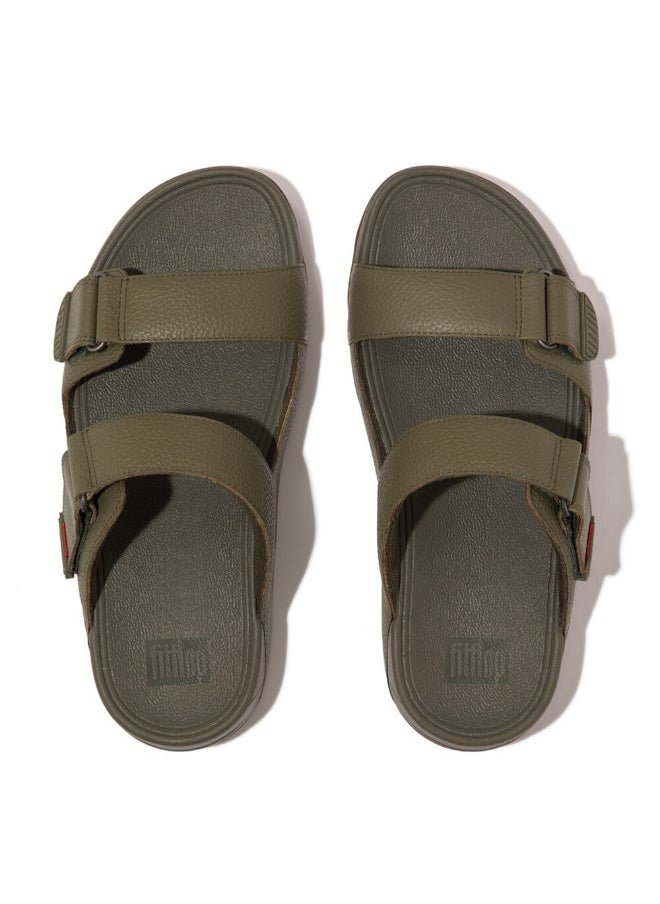 FitFlop - 049-809 Fitflop Mens Sandals Gogh Moc Slide L05-B77 Olive - Image 1