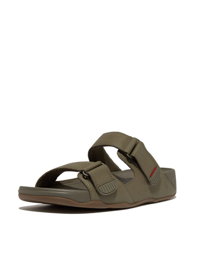 FitFlop - 049-809 Fitflop Mens Sandals Gogh Moc Slide L05-B77 Olive - Image 1