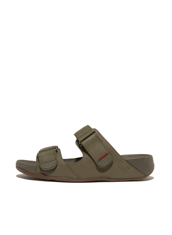 FitFlop - 049-809 Fitflop Mens Sandals Gogh Moc Slide L05-B77 Olive - Image 1