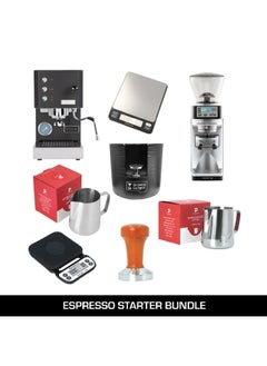 Espresso Starter Bundle – Profitec Go Black Espresso Machine, Baratza Sette 270Wi Coffee Grinder, Precise Milk Pitchers (350ml & 600ml), Brewista & Rhino Scales, Precise Tamper with Stand