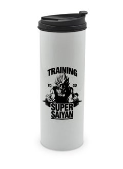LIT Dragon Ball Z White Tumbler for Hot Drinks Dragon Ball Z White Tumbler Saiyan Travel Coffee Tumbler Gym Motivation Gym Rat Gift-Dragon Ball GT  - Image 1