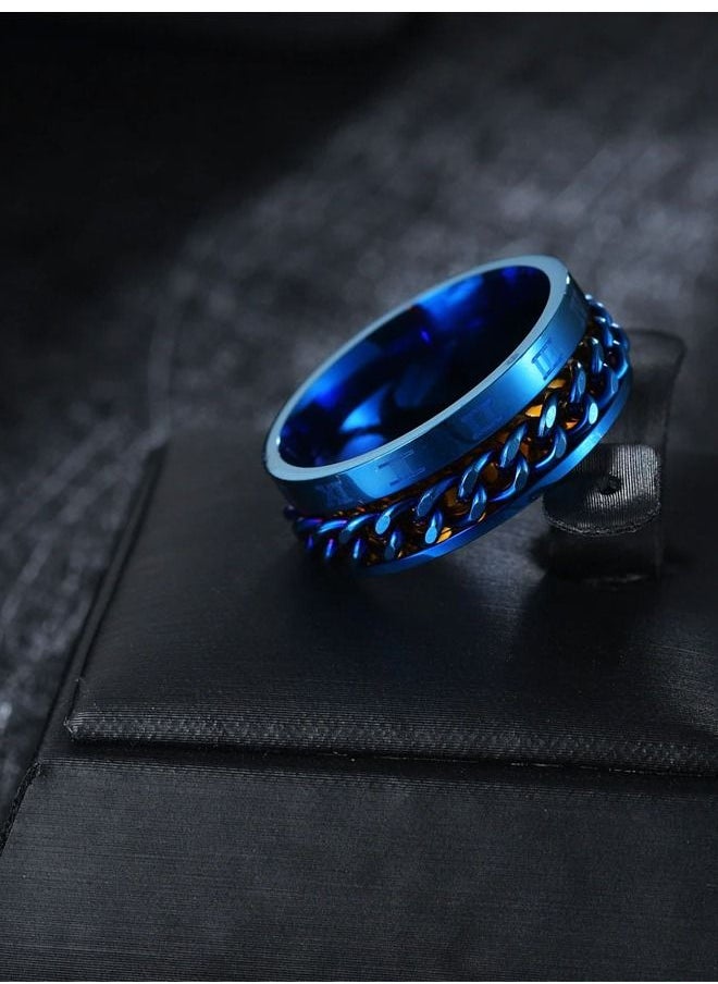 5esha - Unisex Roman Numeral Titanium Ring - Image 1