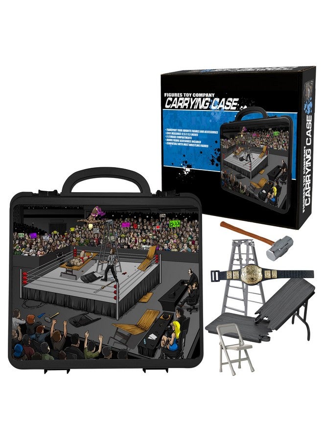 Figures Toy Company Deluxe Carrying Case With Accessories For Wrestling Action Figures - Image 1