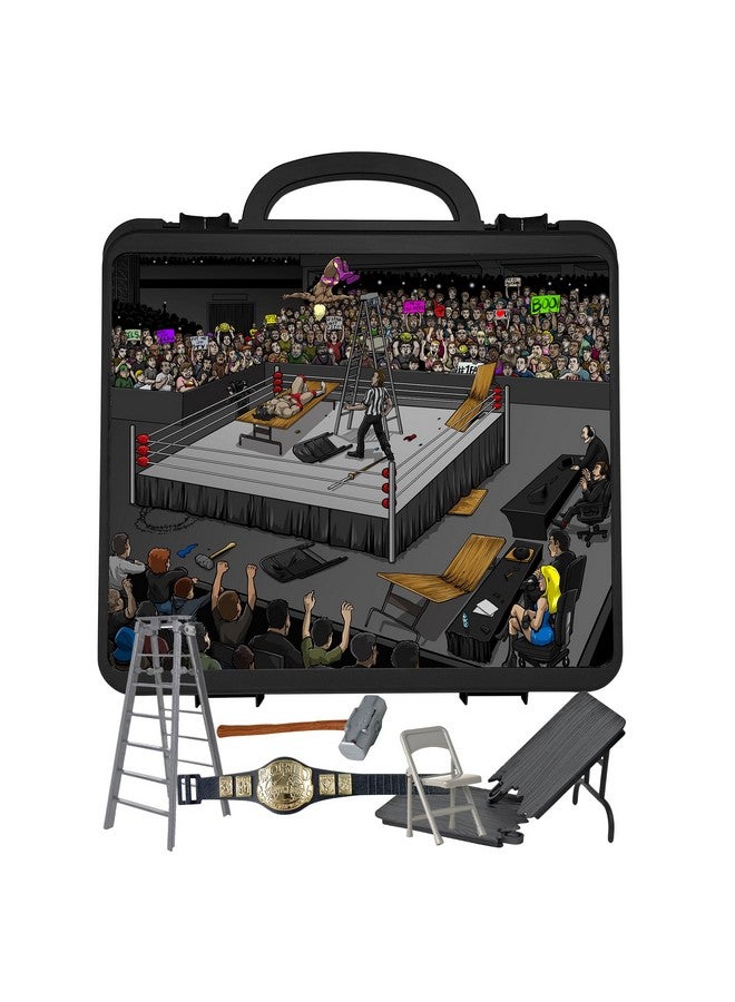 Figures Toy Company Deluxe Carrying Case With Accessories For Wrestling Action Figures - Image 2