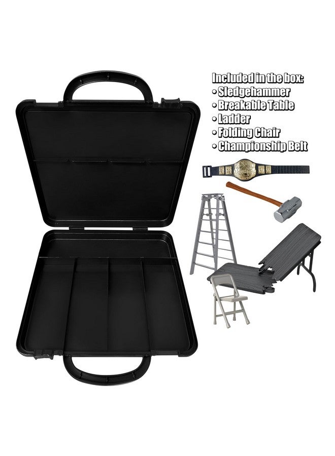 Figures Toy Company Deluxe Carrying Case With Accessories For Wrestling Action Figures - Image 3