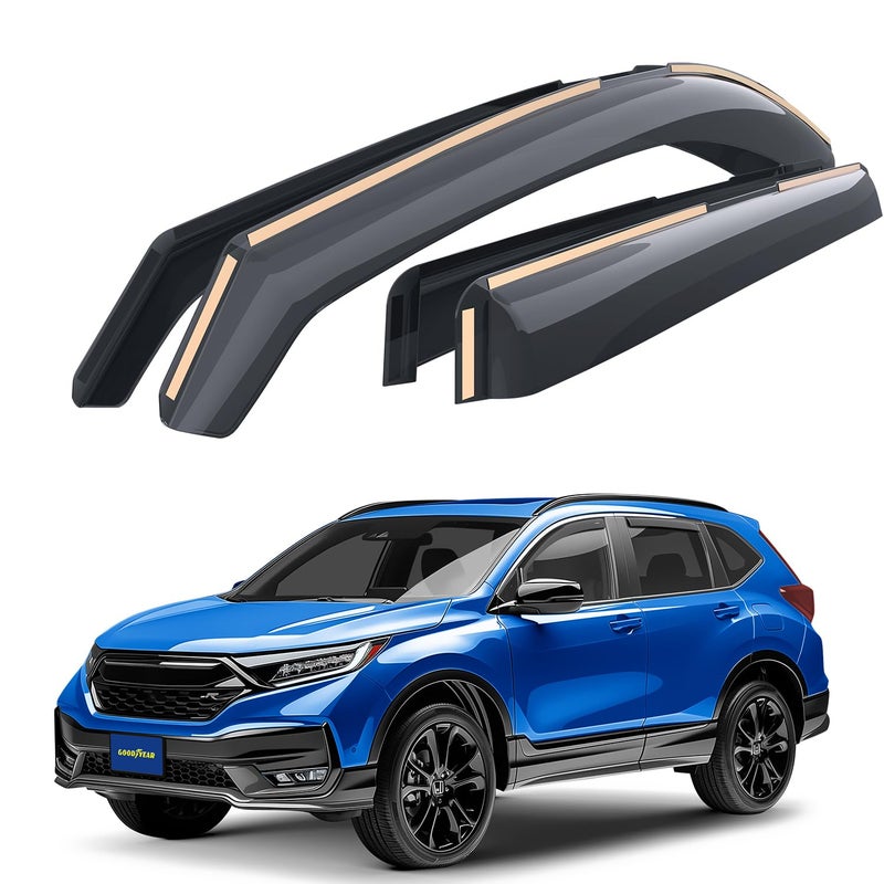 Goodyear Shatterproof inChannel Window Deflectors for Honda CRV CRV 20172022 Rain Guards Window Visors for Cars Vent Deflector Car Accessories 4 pcs GY003445LP