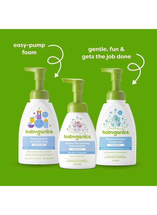 Babyganics Baby Shampoo + Body Wash Pump Bottle, Fragrance Free, 16oz  - Image 4