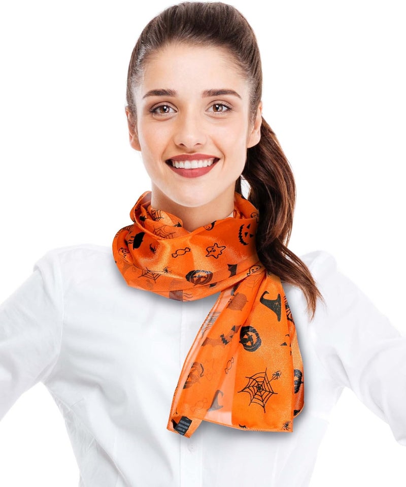 CBC Crown Store Halloween Theme Scarf Pumpkin Pattern Halloween Theme Scarf - Image 3