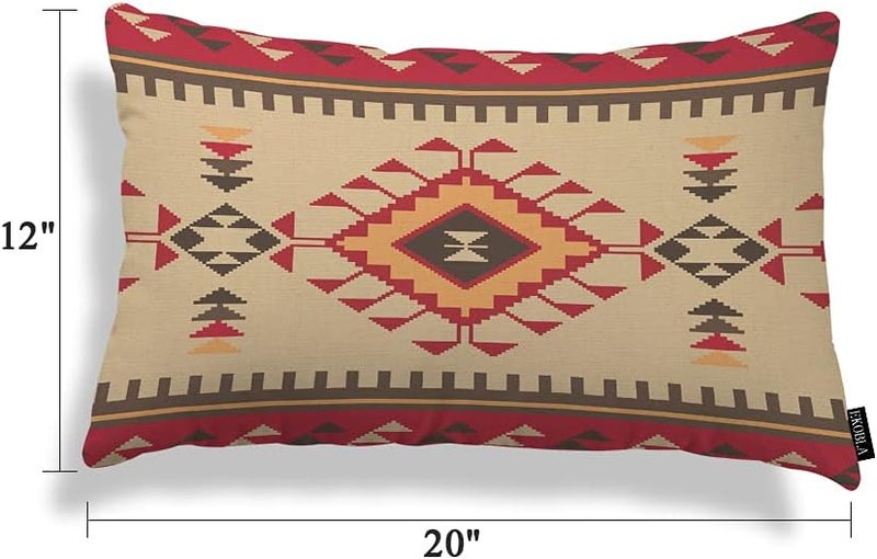 EKOBLA أغطية وسائد بنمط عتيق وألوان زاهية، مناسبة للديكور المنزلي، مقاس 12x20 بوصة - Image 5