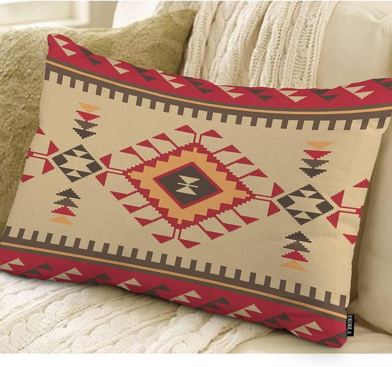 EKOBLA أغطية وسائد بنمط عتيق وألوان زاهية، مناسبة للديكور المنزلي، مقاس 12x20 بوصة - Image 2