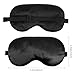 Wanmu 3 Pcs Sleep Mask Silk Blackout Eye Mask Cover with Adjustable Strap Satin Night Blindfold Eyeshade Nap for Men and Women Travel Sleeping Black Blue Green - Image 4