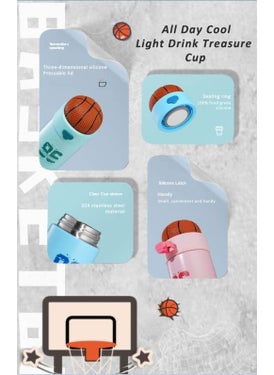 StarAndDaisy StarAndDaisy Smart Kids School Water Bottle SUS Insulated Thermos (Basketball-Blue)  - Image 4