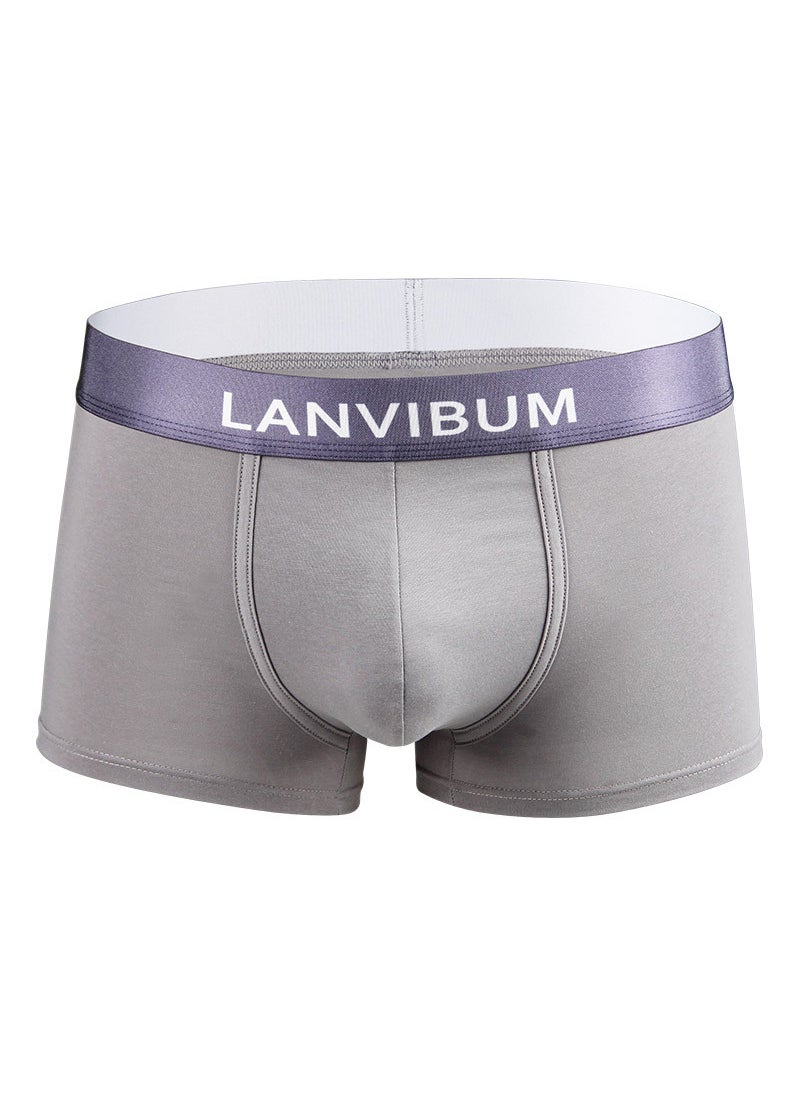 Generic A generation of mens underwear cotton boxer shorts cotton graphene antibacterial underpants mens boxer shorts Grey  - Image 1
