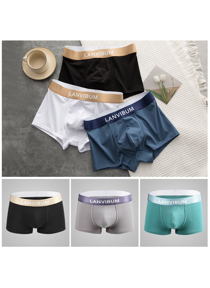 Generic A generation of mens underwear cotton boxer shorts cotton graphene antibacterial underpants mens boxer shorts Grey  - Image 3