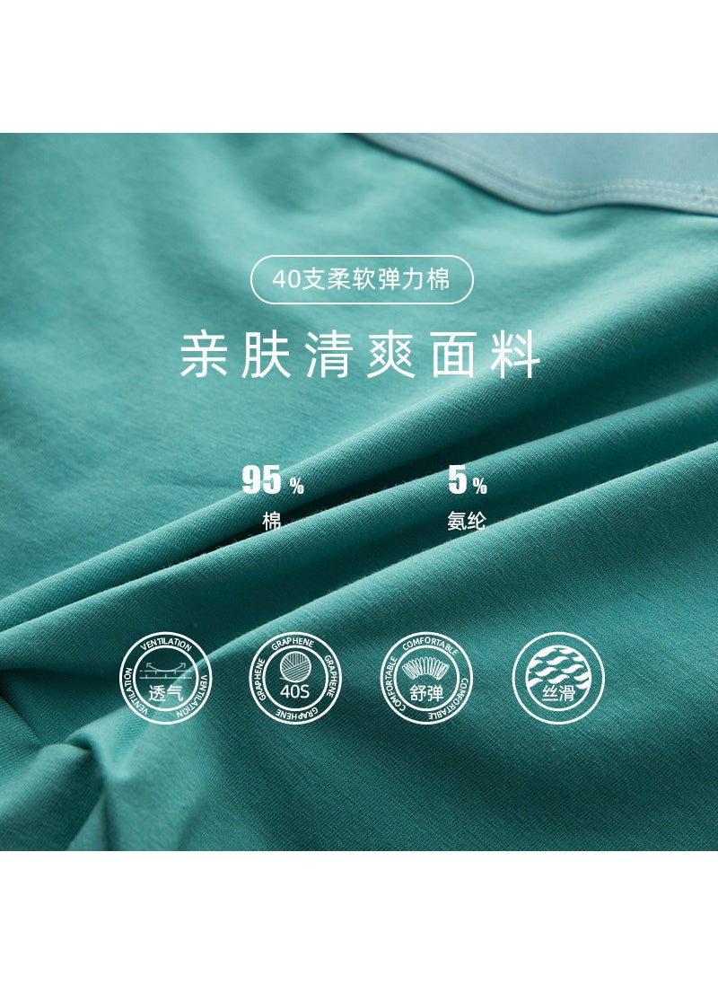 Generic A generation of mens underwear cotton boxer shorts cotton graphene antibacterial underpants mens boxer shorts Grey  - Image 4