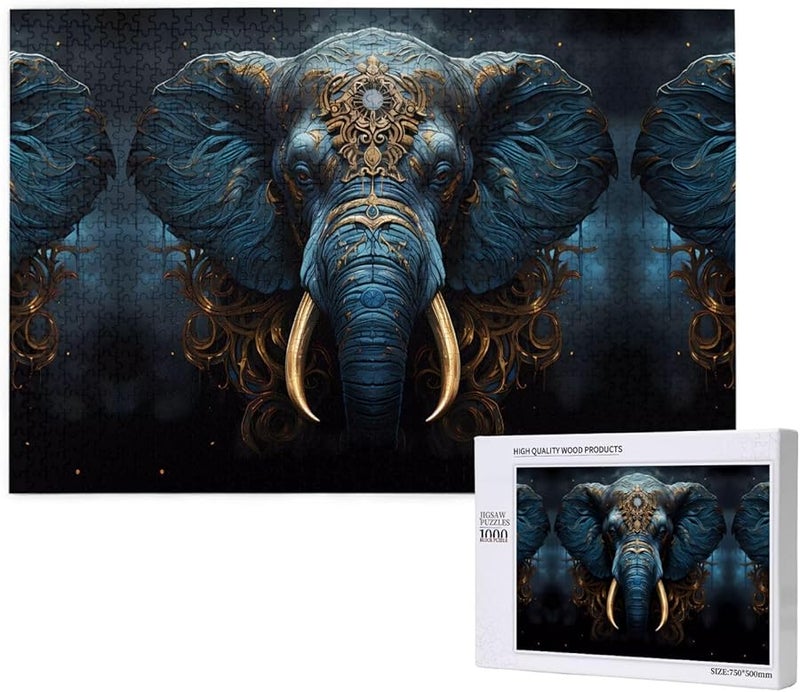 لغز بانوراما فيايا الفيل الغريب 1000 قطعة للكبار ديكور المنزل 29.5 × 19.7 بوصة - Image 2