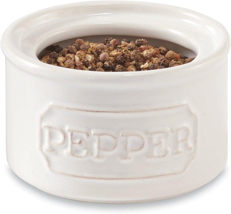 MudPie Door Knob Salt Cellar Set, White - Image 2