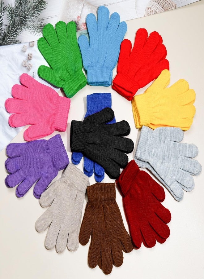 ONESING 24 Pairs Knitted Winter Gloves Children Gloves Bulk Kids Gloves for 1-3 years Boys Girls - Keep Little Hands Warm and Trendy Mixcolor - Image 4